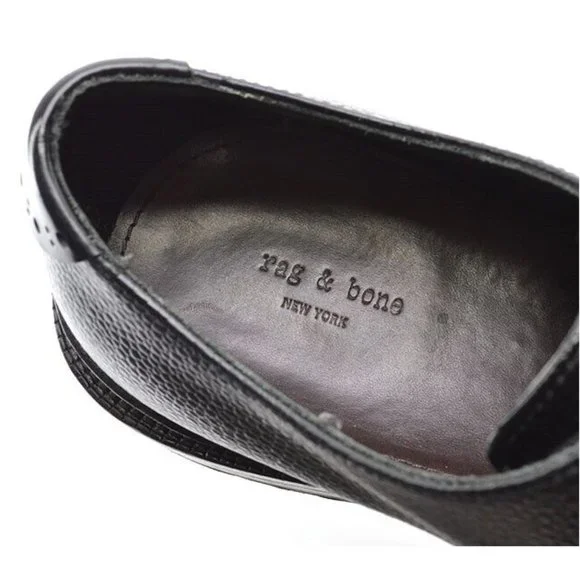 Men rag & bone Pebble Leather Brogue Wingtip Oxfords 42